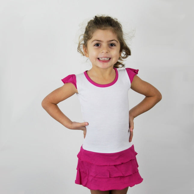 Vestitino Bicolore Bambina 100% Cotone