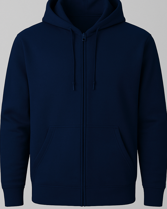 Felpa tasca cappuccio full zip
