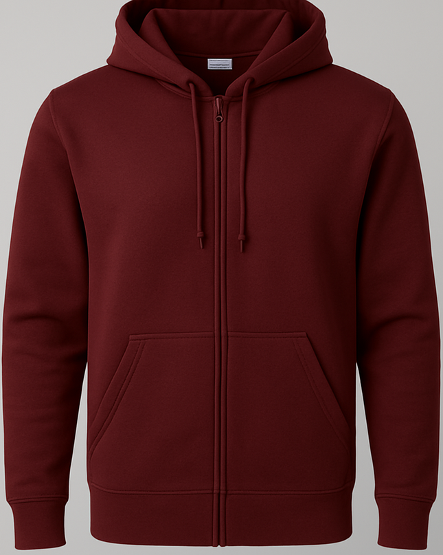 Felpa tasca cappuccio full zip