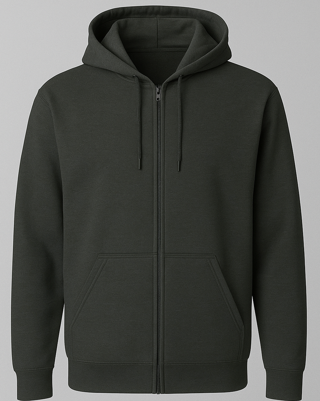 Felpa tasca cappuccio full zip