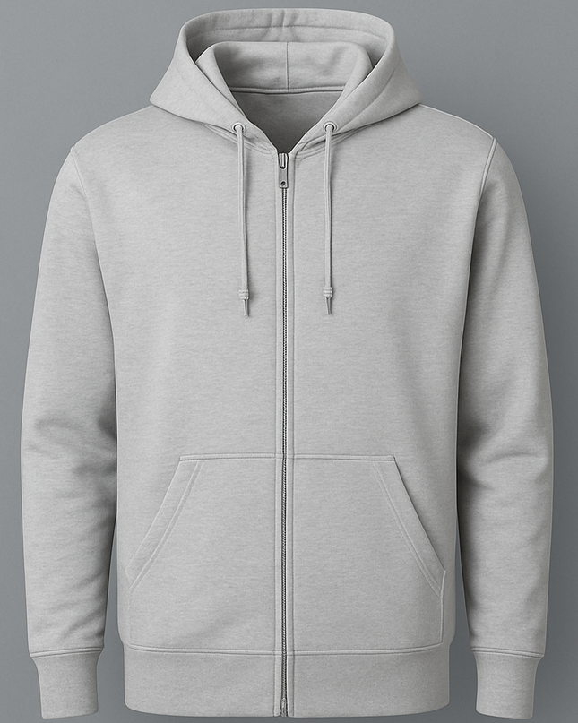 Felpa tasca cappuccio full zip
