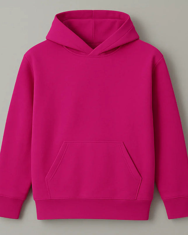 Felpa fucsia per bambina con maniche lunghe e fondo elasticizzato