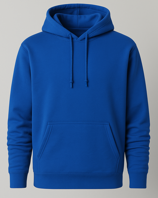 Felpa blu royal classica con fondo elasticizzato