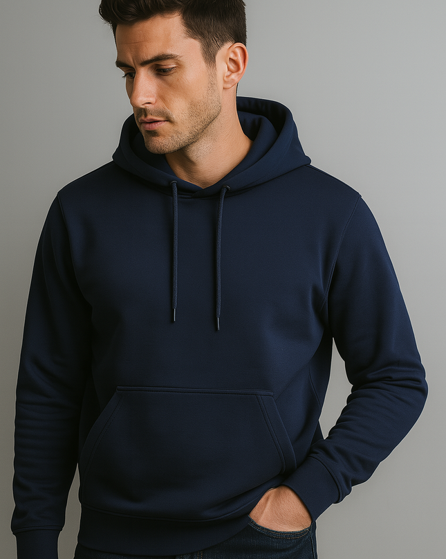 Felpa Uomo con Cappuccio e Polsini Elasticizzati – 300 GSM