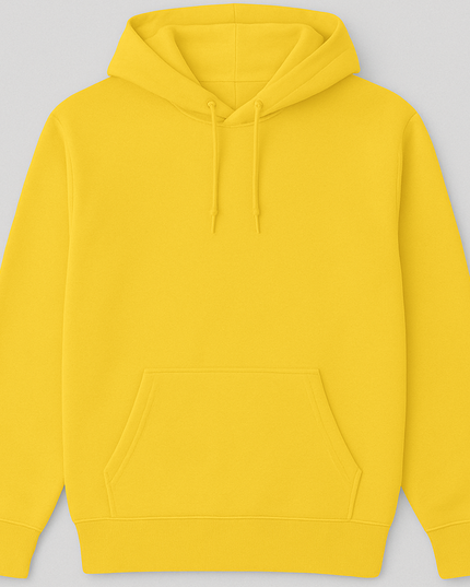 Felpa gialla unisex con cappuccio sportivo