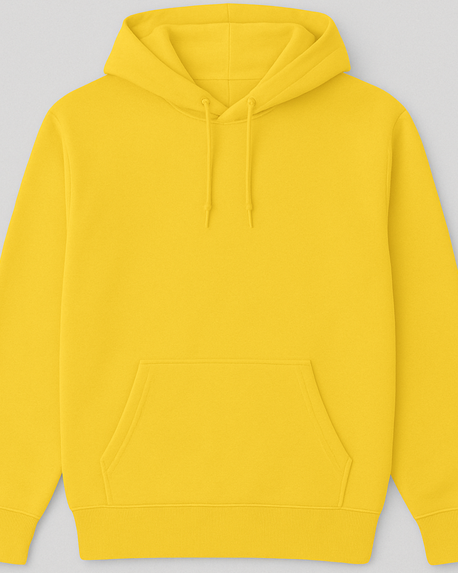Felpa gialla unisex con cappuccio sportivo