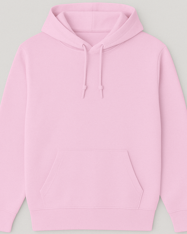 Felpa rosa con cappuccio per uomo e donna