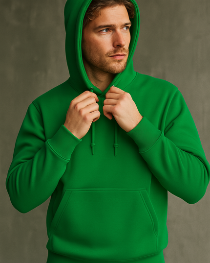 Felpa Uomo con Cappuccio e Polsini Elasticizzati – 300 GSM