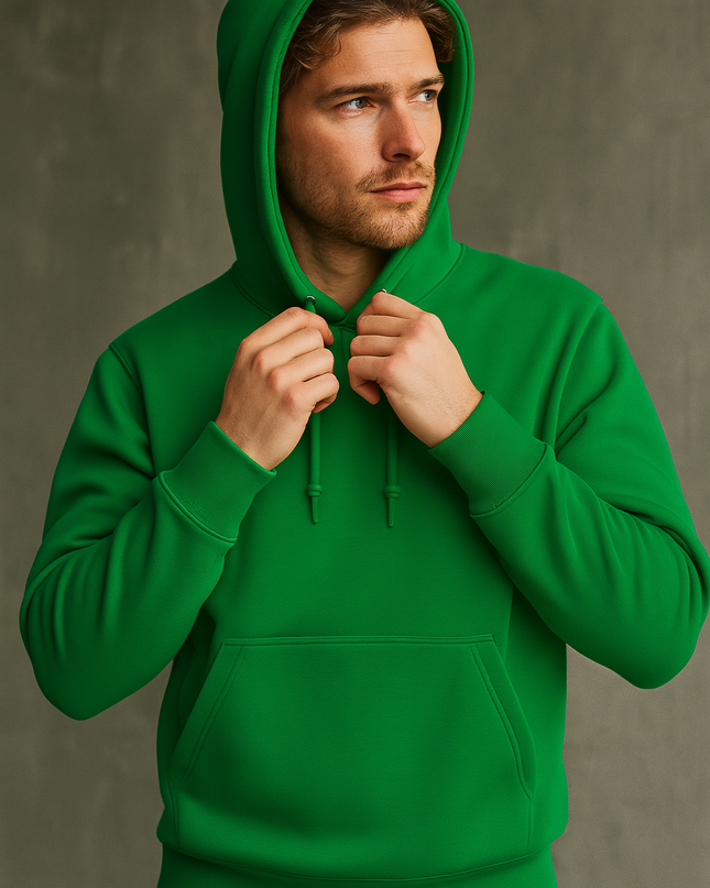 Felpa Uomo con Cappuccio e Polsini Elasticizzati – 300 GSM