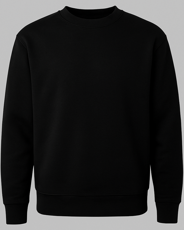 Felpa color nero elegante e versatile