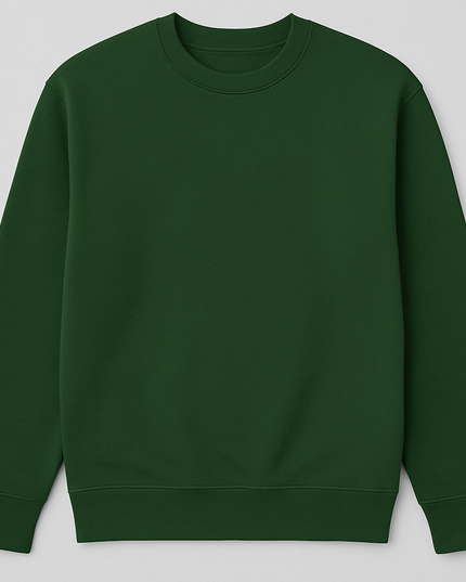 Felpa verde militare con finitura anti-pilling