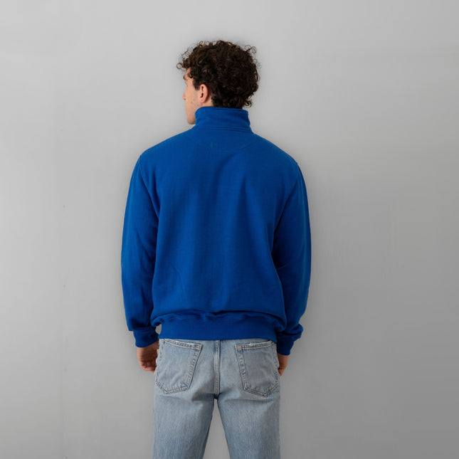 felpa con zip unisex royal dietro