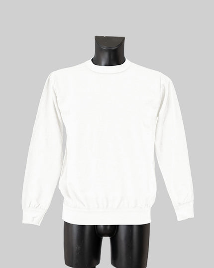 felpa girocollo bianco