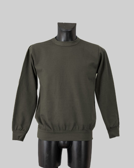 felpa girocollo verde militare