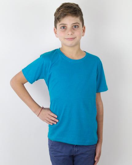 maglietta bambino turchese