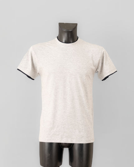 maglietta bicolore uomo grigio chiaro