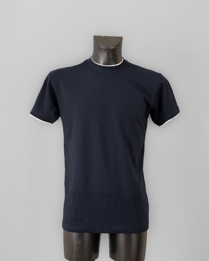 maglietta bicolore uomo navy