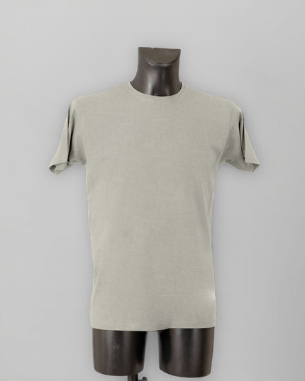 maglietta uomo cotone grigio chiaro