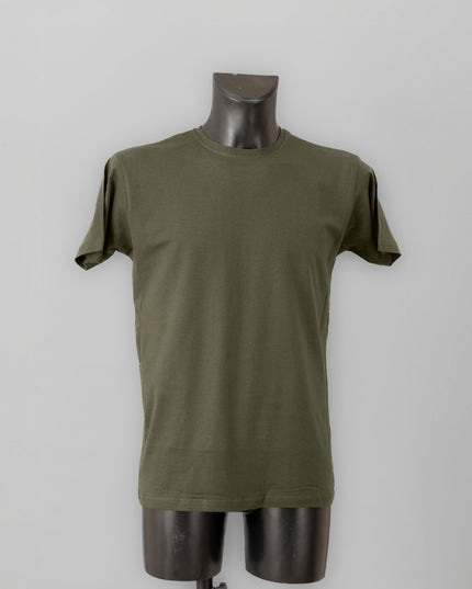 maglietta uomo cotone verde militare