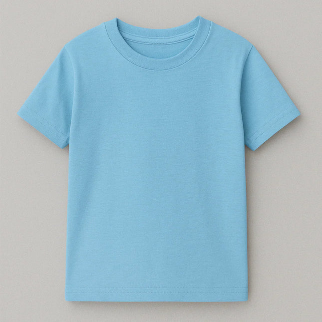 Maglietta bambino azzurro cielo con maniche corte