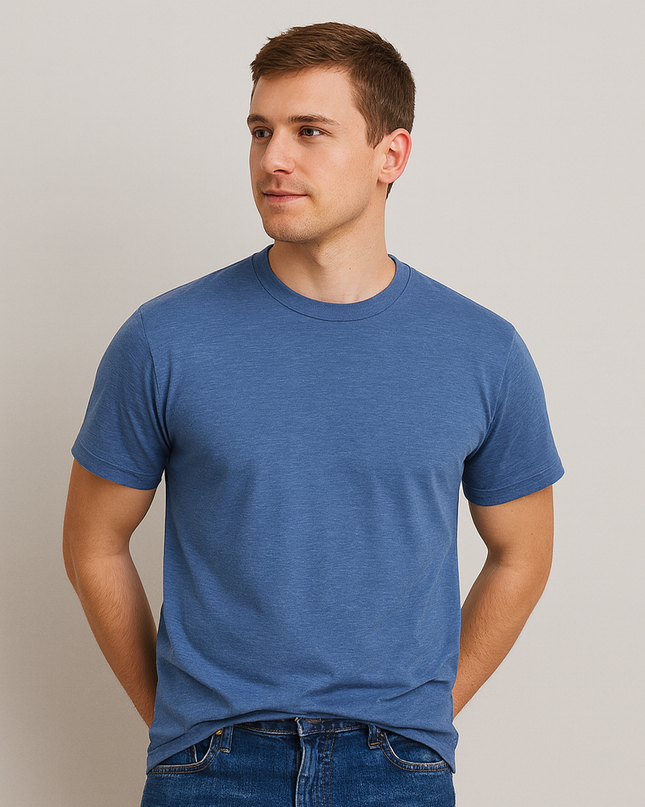 T-shirt Uomo Girocollo in Policotone – 65% Cotone, 35% Poliestere