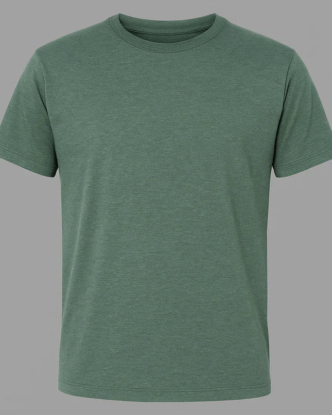 T-shirt verde bottiglia classica da uomo, 150 GSM