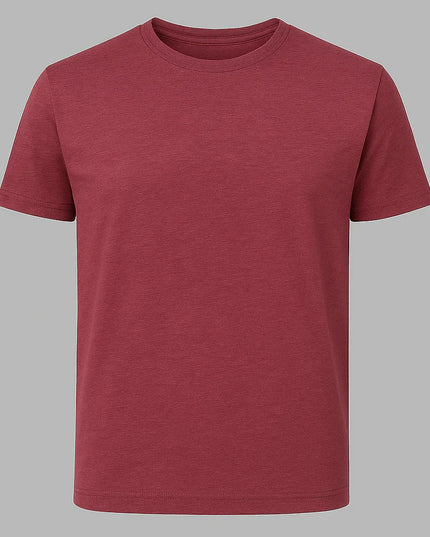 Maglietta bordeaux lavata uomo, 100% cotone