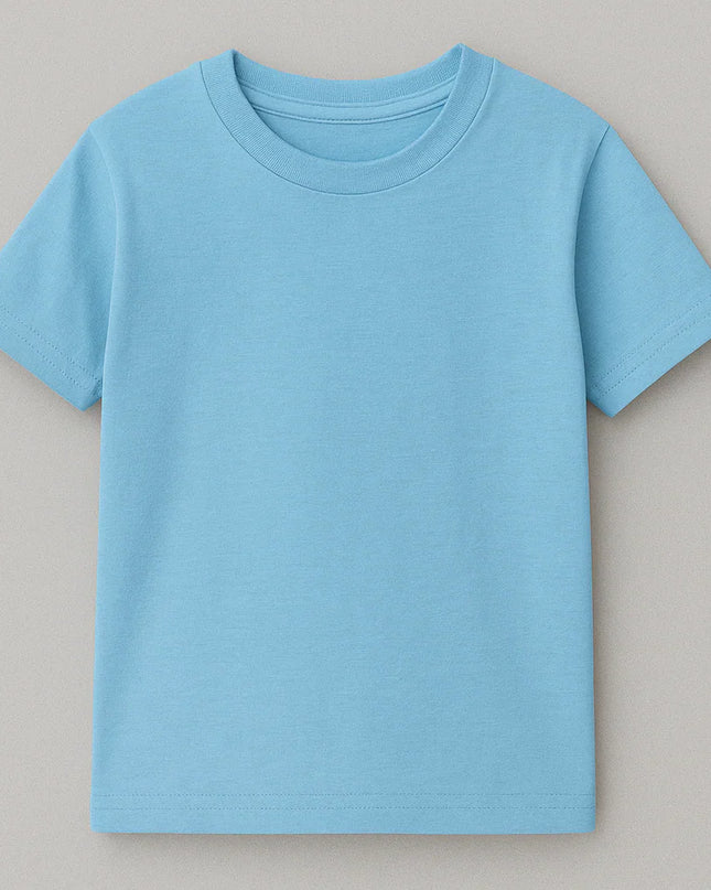 Maglietta azzurra da uomo, stile casual con maniche corte