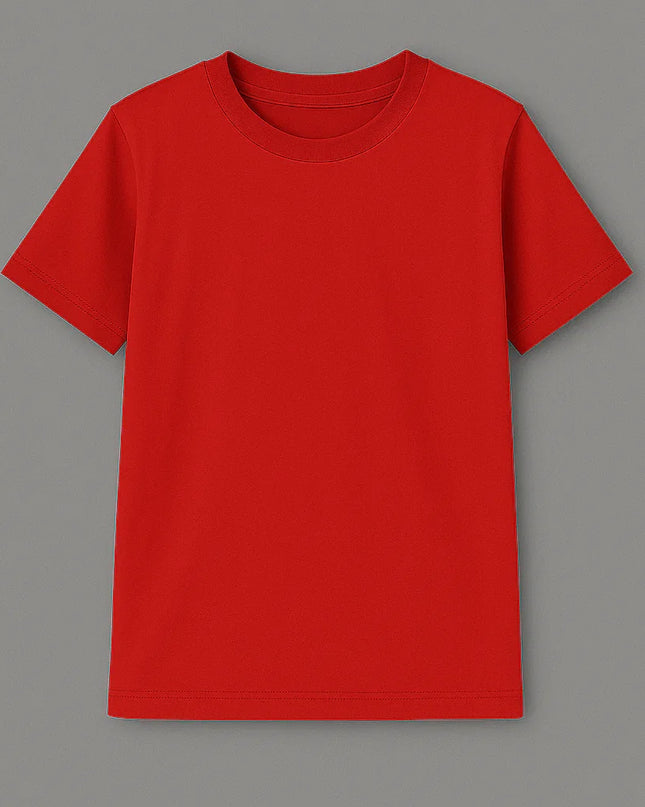 T-shirt rossa slim fit uomo in cotone ring spun